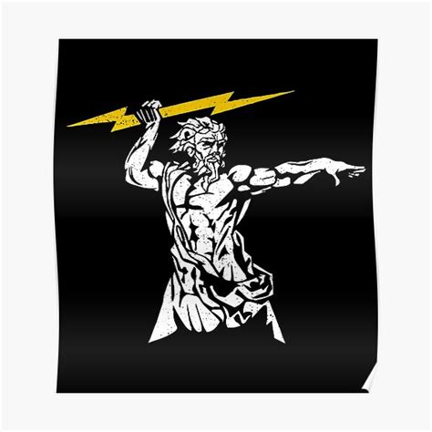 Zeus Lightning Bolt Poster For Sale By Divaty Redbubble