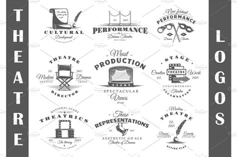 9 Theatre Logos Templates Vol3 Branding And Logo Templates ~ Creative