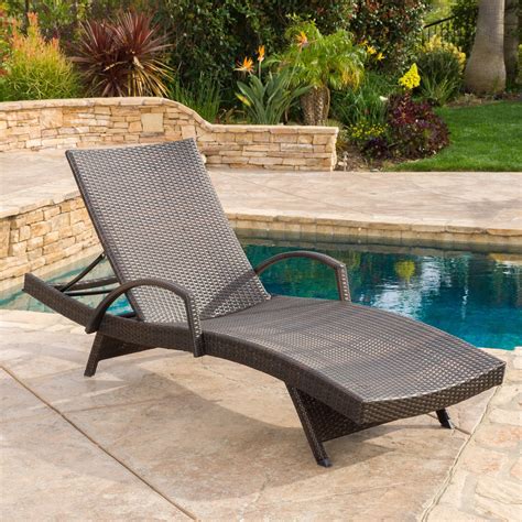 Toscana Outdoor Wicker Armed Chaise Lounge Chair By Christopher Knight
