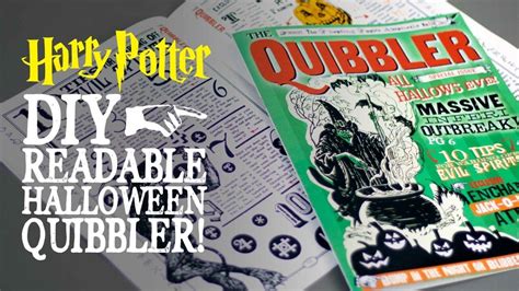 Fully Readable Quibbler Halloween Edition Harry Potter Diy Wizardry Workshop