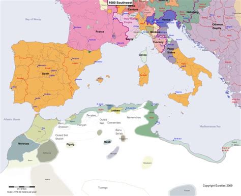 Euratlas Periodis Web Map Of Europe 1600 Southwest