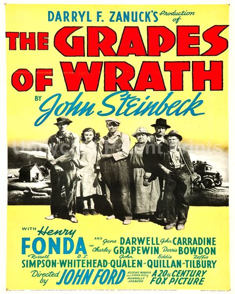 Grapes Of Wrath 1940 Digital Movie Poster Print Instant Etsy