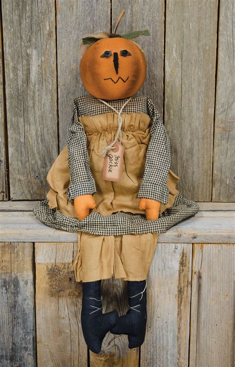 Primitive Halloween Girl Doll The Weed Patch