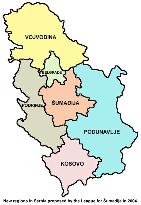 Historical Map Of Sumadija Serbia