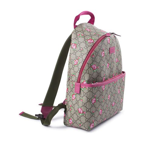 Gucci Girls Supreme Backpack With Flowers For Girls — Bambinifashioncom