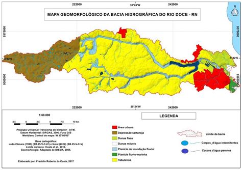 mapa geomorfológico da bacia hidrográfica do rio doce fonte adaptado download scientific