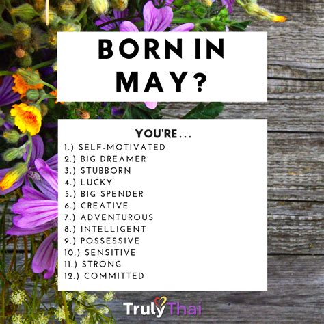 May Babies Facts Trulythai Birth Month Quotes Happy Birthday Love