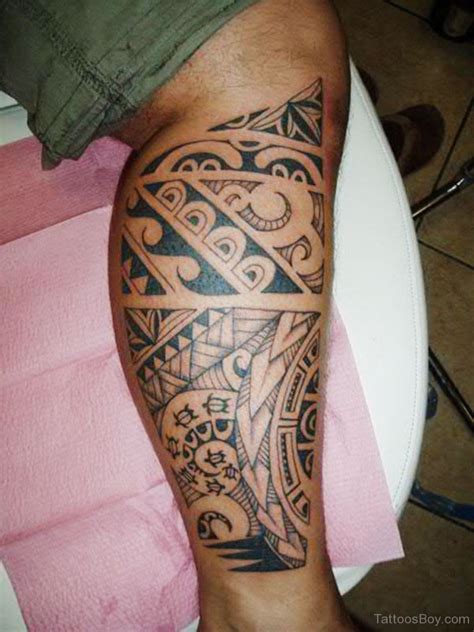 Nice Tribal Tattoo On Leg Tattoo Designs Tattoo Pictures