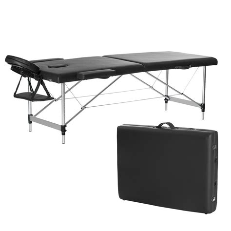 d brown lightweight portable massage table aluminum legs shopee malaysia