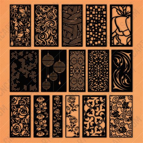 Panels Patterns Decorative Dxf Svg Cdr Eps Png Ai Cnc Arts Free Dxf