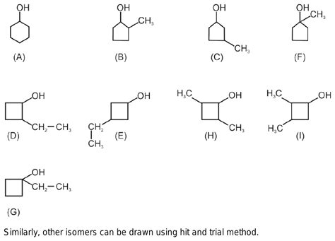 draw 8 alcohol constitutional isomers of molecular fo