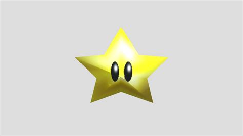 Super Mario 64 Star Download Free 3d Model By Tubers431 6ee9a66