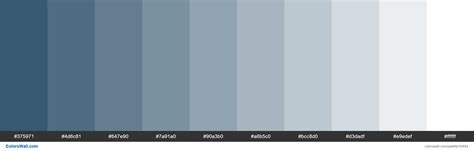 Tints Xkcd Color Dark Slate Blue 214761 Hex 375971 4d6c81 647e90