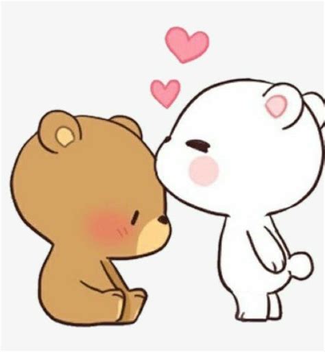 Bear Kiss Cute Bear Drawings Cute Love Cartoons Cute Couple Cartoon