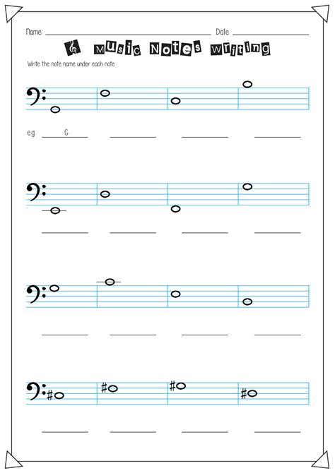 Musical Notation Worksheets