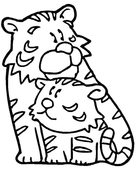 Coloring Pages Of Cute Baby Tigers