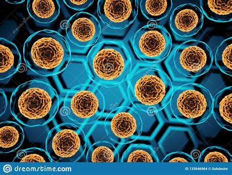 Cells View Under A Microscope Stock Illustration Illustration Of