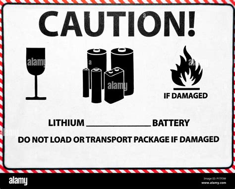 Lithium Battery Shipping Warning Label 90 Stickers Caution Lithium