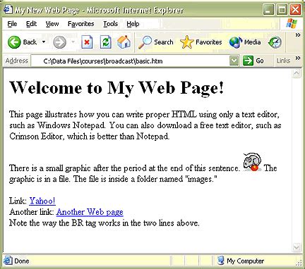 Basic HTML Page Example