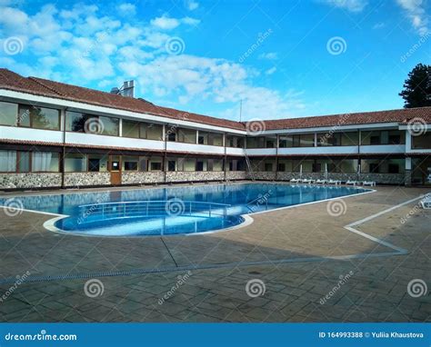 Motel Swimming Pool View From The Veranda Stock Photo Image Of Resort