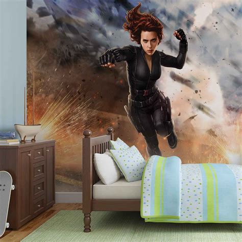 Marvel Avengers Black Widow Wall Paper Mural Buy At Europosters