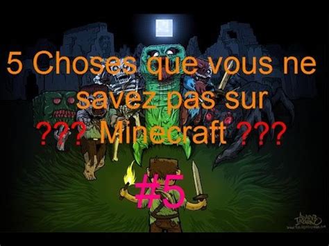 Choses Que Vous Ne Savez S Rement Pas Sur Minecraft Pisode Youtube