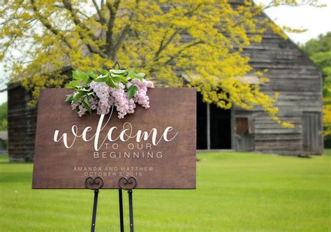 Personalized Wood Wedding Signs Wedding Welcome Sign