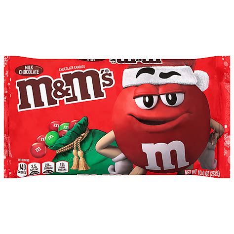 Mandms Christmas Milk Chocolate Candy Bag 10 Oz Packaged Candy Opie