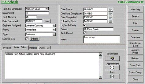 Customers interact using a ticket system that is integrated into tasks. MS Access Helpdesk Ticketing System | MS Access Databases