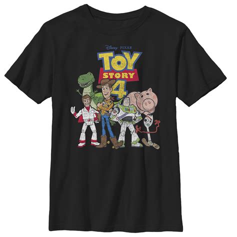 Disney Pixar Toy Story Toy Story Boys 4 Character Logo Party T Shirt