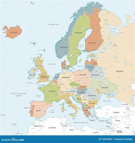 Political Map Of Europe Countries And Capitals