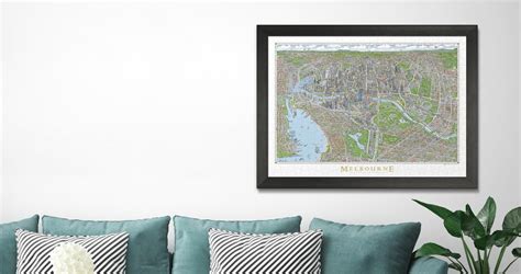 The Melbourne Map 1000 Piece Jigsaw Puzzle Frame Frames Now