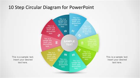 10 Step Circular Diagram Style For Powerpoint Slidemodel Diagram