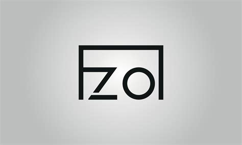 Buchstabe Zo Logo Design Zo Logo Mit Quadratischer Form In Schwarzen