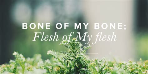 Bone Of My Bone Flesh Of My Flesh Jesus Lives Scripture Words