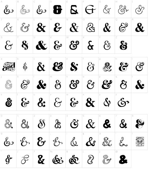 Ampersand Symbol In Different Fonts