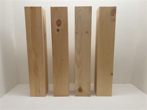 Set Of Four 5 130mm Pine Square Table Legs Richman Uk