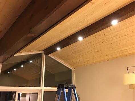 Enjoy free shipping on most stuff, even big stuff. Pine Faux Beam with Recessed Lighting | dave eddy