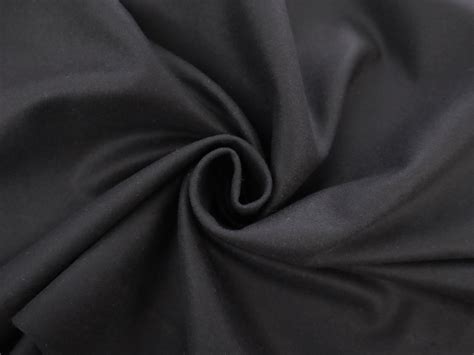Italian Wool Melton In Black Bandj Fabrics