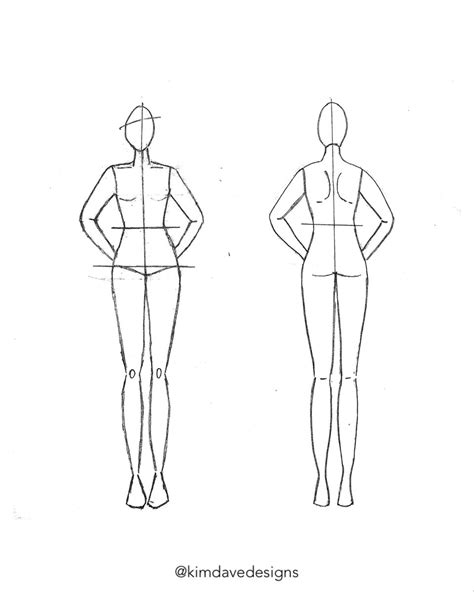 Female Body Fashion Design Template Printable Printable Templates