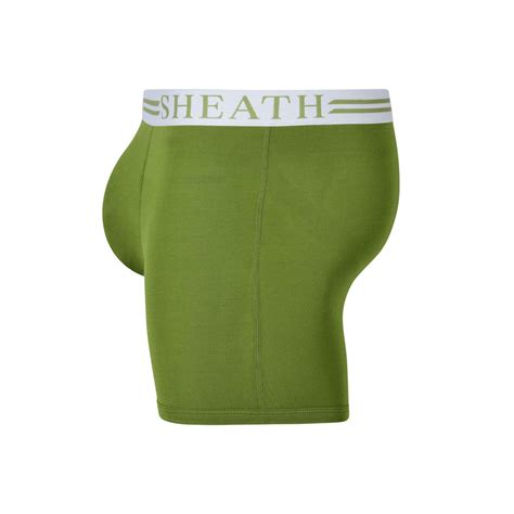 Sheath 4 0 Men S Dual Pouch Boxer Brief Green Xl Sheath Underwear Touch Of Modern