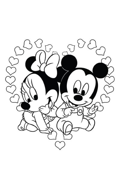 Coloriage Minnie Et Mickey Disney Coloriages Fr