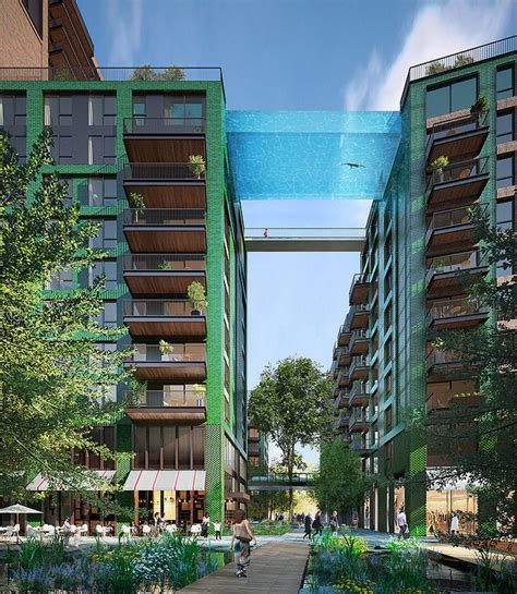 Glass Bottomed Sky Pool To Bridge London Apartment Complex