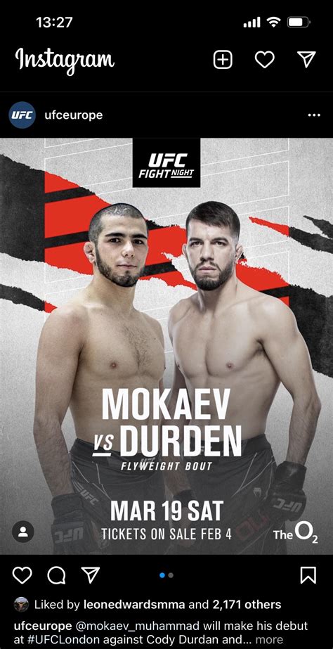 muhammad mokaev to make his ufc debut at ufc london march 19th mma