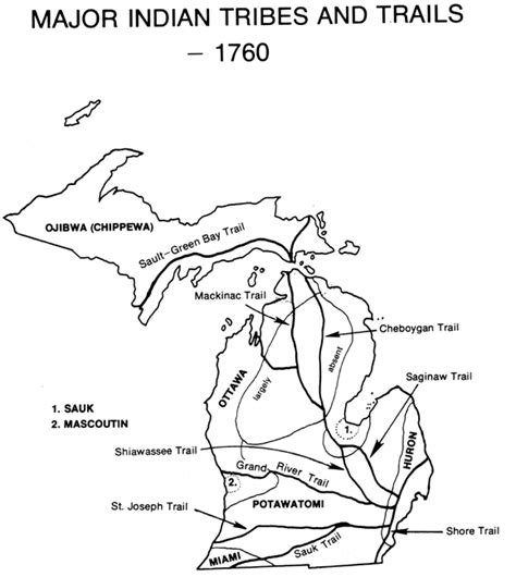 Map Of Native American Tribes In Michigan New River