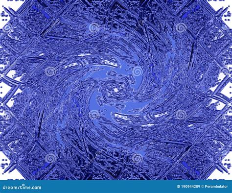 Blue Metallic Chrome Swirl Pattern Stock Illustration Illustration Of