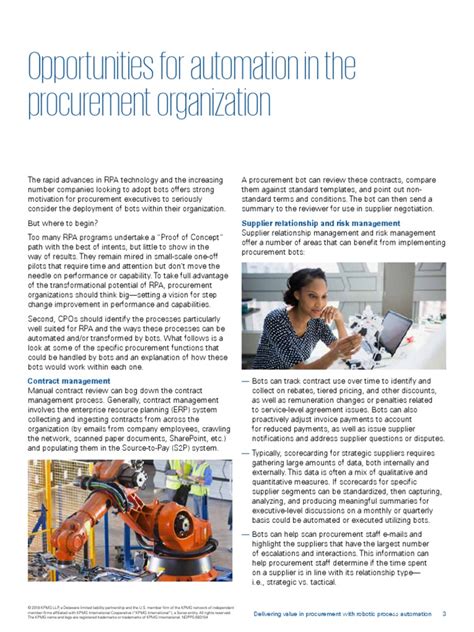 Delivering Value In Procurement With Robotic Process Automation Pdf