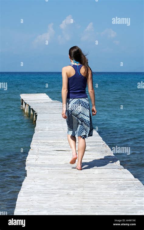 Woman Young Girl On Dock Stock Photos And Woman Young Girl On Dock Stock
