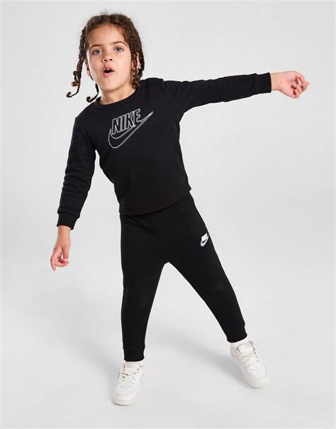 Black Nike Swoosh Crew Tracksuit Infant Jd Sports Uk