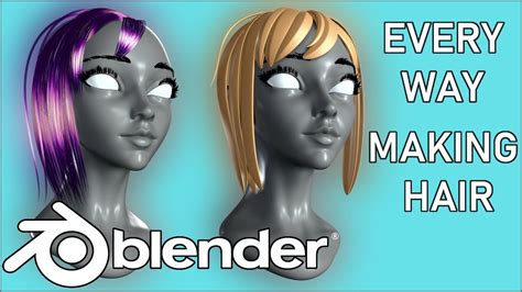 Every Way For Creating Hair In Blender 29 Curves Particle Hair